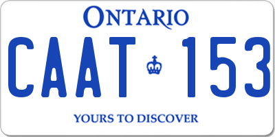 ON license plate CAAT153