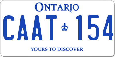 ON license plate CAAT154