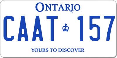 ON license plate CAAT157