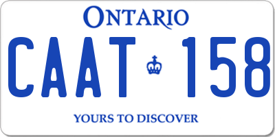 ON license plate CAAT158