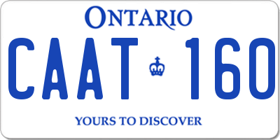 ON license plate CAAT160