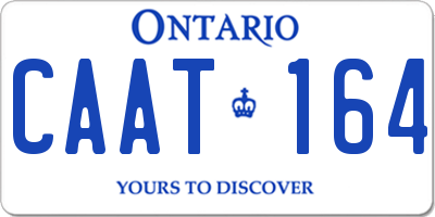 ON license plate CAAT164