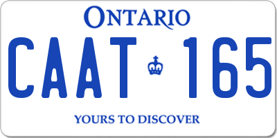 ON license plate CAAT165