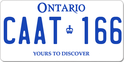 ON license plate CAAT166