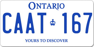 ON license plate CAAT167