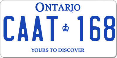 ON license plate CAAT168