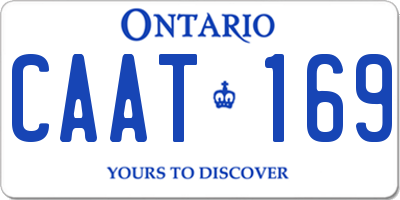 ON license plate CAAT169