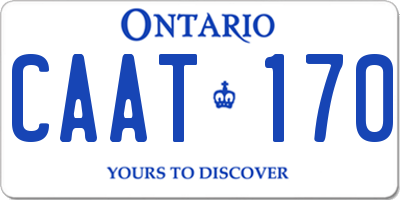 ON license plate CAAT170