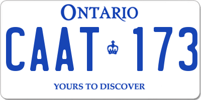 ON license plate CAAT173