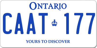 ON license plate CAAT177