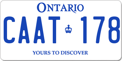 ON license plate CAAT178