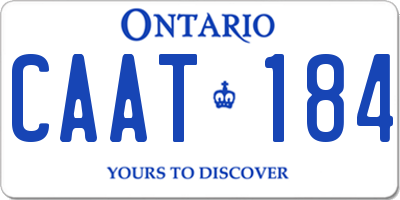 ON license plate CAAT184