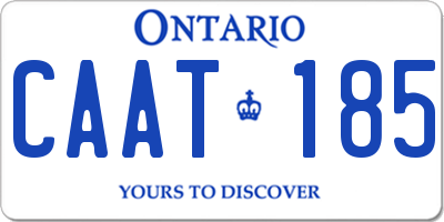 ON license plate CAAT185