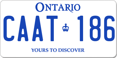 ON license plate CAAT186