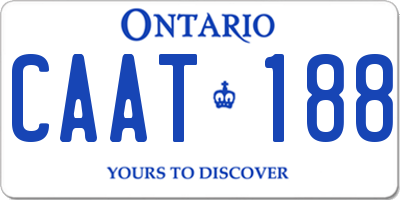 ON license plate CAAT188