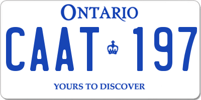 ON license plate CAAT197