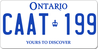 ON license plate CAAT199