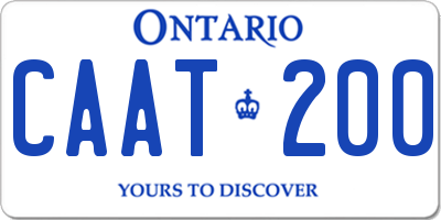 ON license plate CAAT200