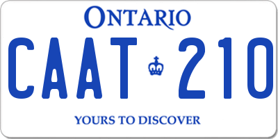 ON license plate CAAT210