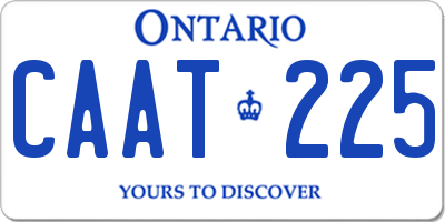 ON license plate CAAT225