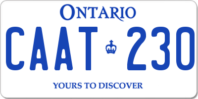 ON license plate CAAT230