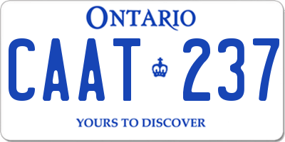 ON license plate CAAT237