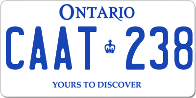 ON license plate CAAT238