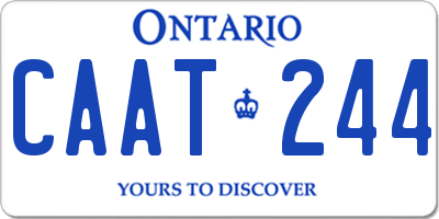 ON license plate CAAT244