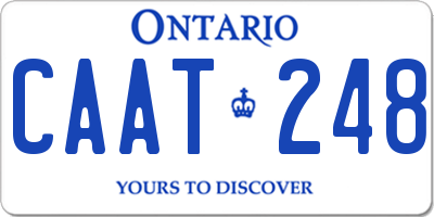 ON license plate CAAT248