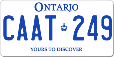 ON license plate CAAT249