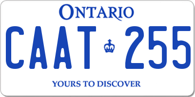 ON license plate CAAT255