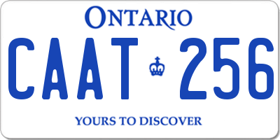 ON license plate CAAT256