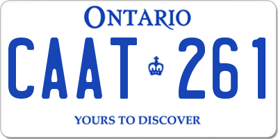 ON license plate CAAT261