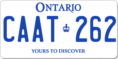 ON license plate CAAT262