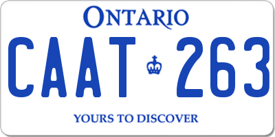 ON license plate CAAT263