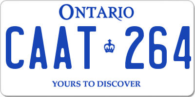 ON license plate CAAT264