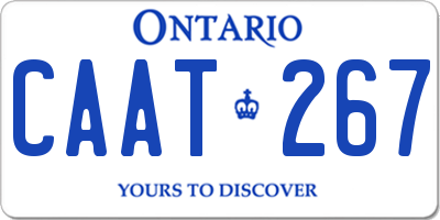 ON license plate CAAT267