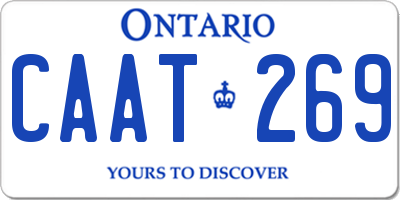 ON license plate CAAT269