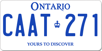 ON license plate CAAT271