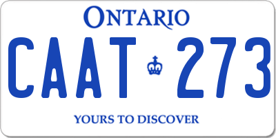 ON license plate CAAT273