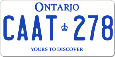 ON license plate CAAT278