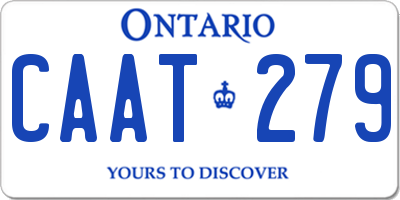 ON license plate CAAT279