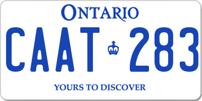 ON license plate CAAT283