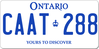 ON license plate CAAT288