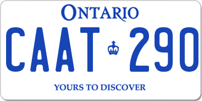 ON license plate CAAT290