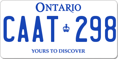 ON license plate CAAT298