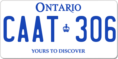 ON license plate CAAT306