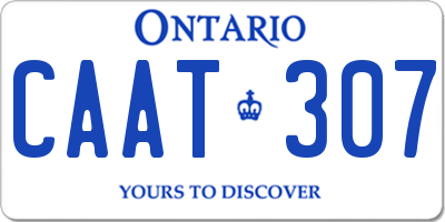 ON license plate CAAT307