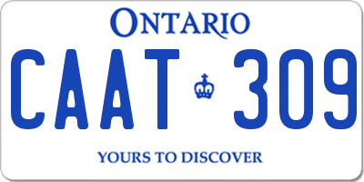 ON license plate CAAT309