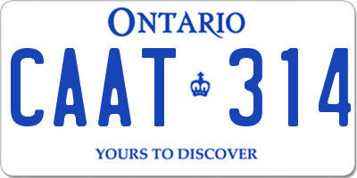 ON license plate CAAT314